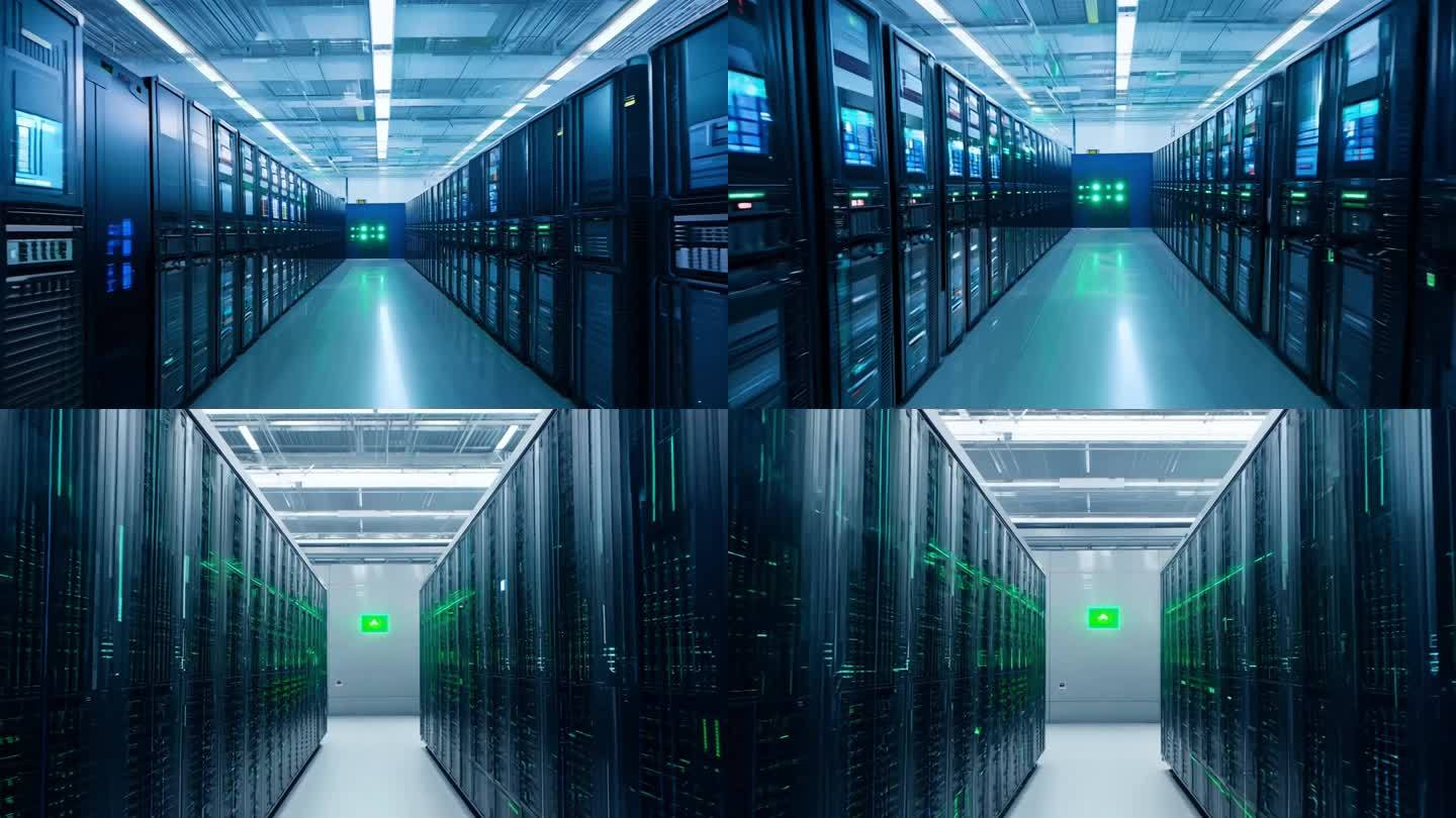 大數(shù)據(jù)服務(wù)器房中_綠色指示燈在機(jī)器間閃_視頻素材下載_編號:32377839_光廠(VJ師網(wǎng)) www.vjshi.com